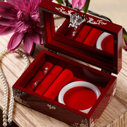 仿古螺钿漆器首饰盒小木质手饰品珠宝收纳盒简约欧式结婚礼物