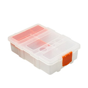 pp塑料盒小号可拆分隔收纳盒11格透明零件盒，五金工具存放新料制作