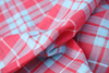日本进口红兰浪漫苏格兰格纹苎麻亚麻面料衬衫连衣群设计师布料