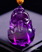 天然紫水晶貔貅吊坠 晶体通透 雕刻精致 天然色 个头精致漂亮。