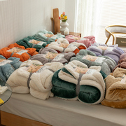 羊羔绒毛毯被子珊瑚绒，毯子沙发盖毯单人，宿舍办公室午睡毯冬季加厚