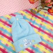 男女宝宝秋冬季毛线帽子婴儿帽新生儿胎帽套头0-3个月护耳针织帽