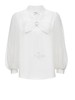 商场moda2023早秋优雅气质百搭甜美纯色七分袖，雪纺衬衫女