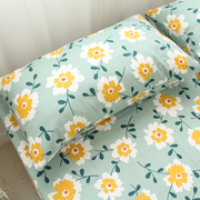 定制墨绿花朵纯棉老粗布单双人全棉布床单榻榻米炕单加厚被罩