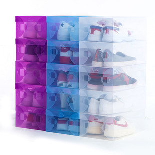 20个装加厚透明鞋盒，抽屉式鞋盒塑料鞋盒，男女鞋子收纳盒收纳箱