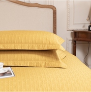 100支欧式绗缝夹棉加厚枕套，一对装纯棉，单人枕头套不含枕芯48x74cm