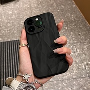 冷淡风ins简约褶皱适用iphone15promax苹果13手机壳网红1112硅胶套14pro女款小众高级感13promax防摔软壳