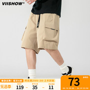 VIISHOW短裤男士夏季薄款休闲运动沙滩五分裤潮流宽松工装中裤子