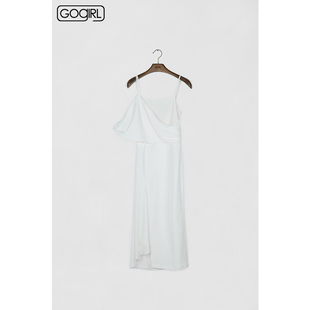 同款gogirl2021夏假两件修身长款，吊带连衣裙女grn2l02