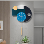 时钟挂钟客厅家用时尚个性卧室挂表创意高级感墙壁免打孔静音钟表
