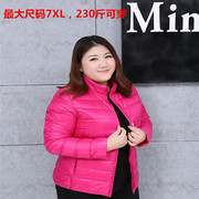 短款立领羽绒服超轻便200加大码胖MM女轻薄超薄加肥特大码斤