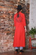 唱游外套红色本命年中国风，气质优雅高端绣花外衣风衣