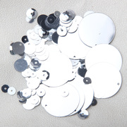 耐高温亮片材料 diy银色珠片辅料配件 pet材质 饰品服装辅料配件