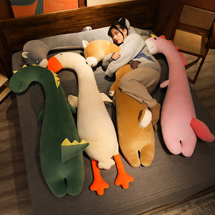毛绒玩具大鹅抱枕女生，床上睡觉夹腿娃娃，公仔玩偶抱抱熊可拆洗男孩