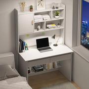电脑桌书桌书架组合一体，家用简易学生学习桌子椅子，一套卧室小桌子