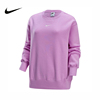 NIKE耐克紫色卫衣女圆领2025冬新款加绒保暖宽松套头衫DQ5734-632