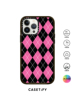 香港Casetify ARGYLE PINK菱形粉红适用iPhone13/12PM手机壳