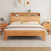 实木床北欧橡胶木1.5米床1米2单人床，简约现代卧室1米8大床双人床