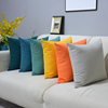 简约亚麻纯色抱枕靠垫现代客厅，沙发大号靠枕头套，正方形不含芯订做