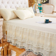 公主床罩床裙式单件蕾丝花边，欧式1.5m1.8x2.0米2.2床套防滑保护套