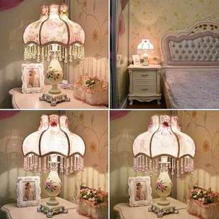 家用公主创意欧式床头灯，遥控温馨少女ins台灯，房卧室结婚礼物