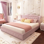 床布艺床欧式床小户型，简欧主卧软床，现代简约公主床1.8米双人皮床