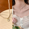 珍珠玫瑰花项链法式复古轻奢小众气质，锁骨链精致高级感颈链配饰女