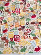 孤品私藏日本订单棉麻，布料森系猫头鹰手工布包，桌布抱枕面料