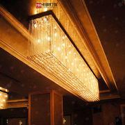 非标灯具酒店工程，灯大型长方形，现代水晶灯豪华大堂水晶