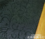 韩国进口黑色立体提花银色，亮丝横条纹时装面料，小西装裙子风衣布料