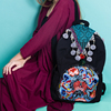 米娅民族风国潮复古文艺中国风刺绣包双肩(包双肩)包背包(包背包)大容量旅行帆布包
