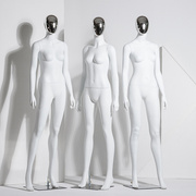 哑白银头全身模特道具，女服装店女装展示架橱窗，人体韩版假人模特架