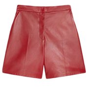 maxmara女士，红色皮革短裤，lacuna002