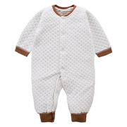 男女宝宝婴儿装睡袋秋冬季夹棉三层保暖连体，哈衣服装厂