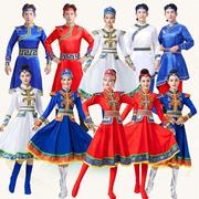 蒙古族舞蹈演出服装女装，成人蒙族男装少数民族广场，舞表演服饰