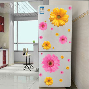 温馨贴花朵墙贴纸家具家电冰箱，衣柜贴画卧室洗手间装饰防水贴图