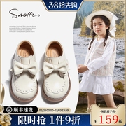 斯纳菲女童皮鞋公主风儿童，棉鞋冬季加绒真皮，小皮鞋软底宝宝鞋
