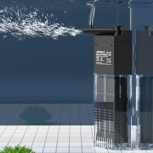 金利佳glb-6008001000鱼缸，雨淋过滤器低水位内置静音充氧潜水泵