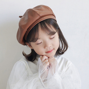 韩版儿童帽子女童贝雷帽宝宝ins时尚，八角画家帽，英伦报童帽潮秋冬