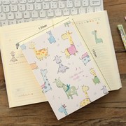 可爱动物彩色内页日记本