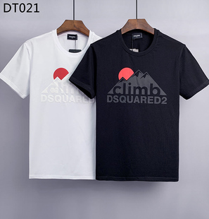 2023SS短袖T恤男装日落图案印花Dsquared2时尚休闲纯棉打底衫Tees