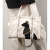 大英博物馆安德森猫刺绣手提斜挎包，帆布女包包，通勤单肩包小众大包