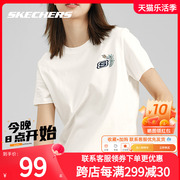 斯凯奇夏季女装短袖圆领，透气半袖跑步运动上衣休闲短袖t恤衫