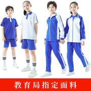 深圳校服小学生班服短袖T恤两件套冬装外套长短校裤运动服三件套