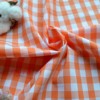 纯棉布料橘色格子棉布服装衬衫裙子手工DIY布艺面料9元半米