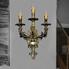 欧式合金壁灯卧室客厅，复古水晶灯具，法式创意别墅双头蜡烛墙壁灯
