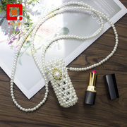 手工串珠成品小号装饰包包仙气搭配mini斜跨珍珠包复古编织口红包