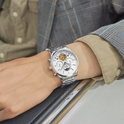 卡罗莱全自动机械表男士手表，2023镂空运动品牌，男表皮带潮飞轮