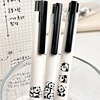 KACO K7熊猫派对速干黑色中性笔按动式3支装 高颜值0.5mm笔芯 学生书写学习用刷题水笔文具少女心可爱萌