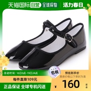 日本直邮svec女士浅口女鞋，珐琅时尚一字，扣平底舒适亮面单鞋